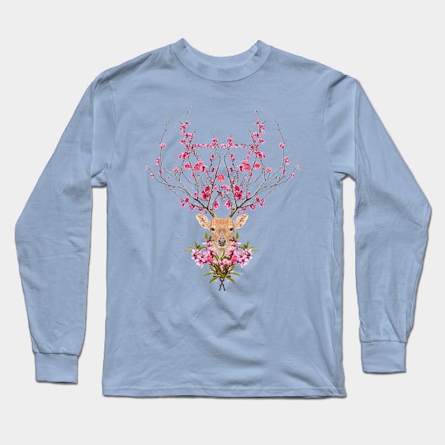 spring deer Long Sleeve T-Shirt by astronaut